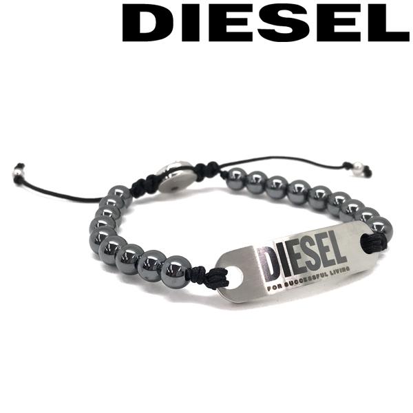 DIESEL（ディーゼル） ブレスレット ブランド ガンメタル ロゴ