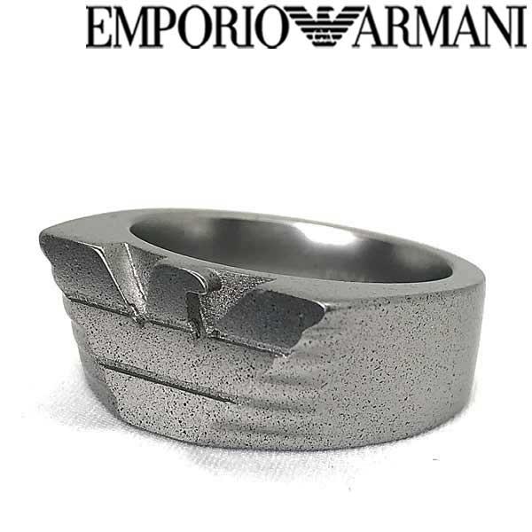 EMPORIO ARMANI エンポリオアルマーニ マットシルバー リング・指輪