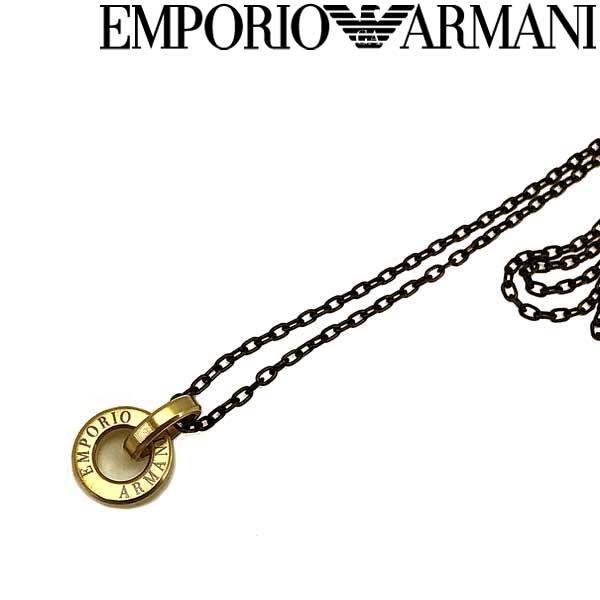 EMPORIO ARMANI ネックレス ブランド マットゴールド×マットブラック