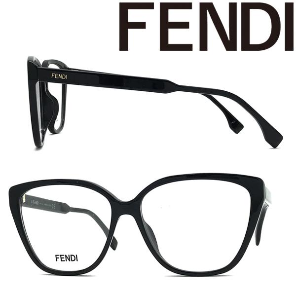 FENDI メガネフレーム ブランド フェンディ ブラック 眼鏡 FF-50013I-001