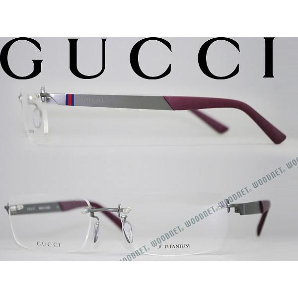 GUCCI グッチ メガネフレーム ブランド 縁無し フチなし 9696J-R80