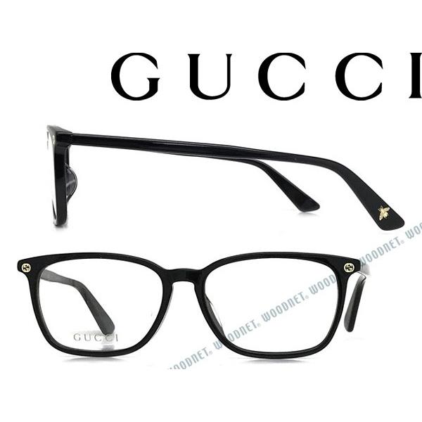 GUCCI ラウンドフレームメガネ ブラック GUCCI（グッチ） ブラックメガネフレーム ブランド 眼鏡 GUC-GG-0156OA