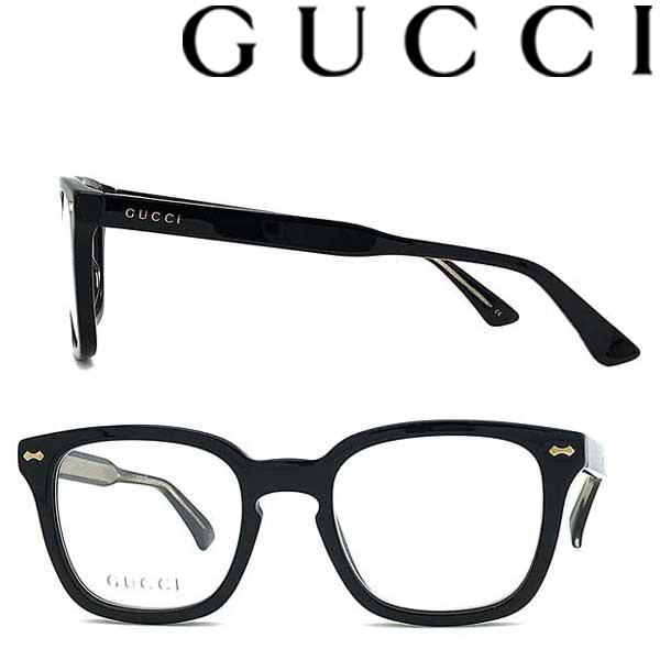 GUCCI ブラックフレーム メガネ GUCCI グッチ メガネ 眼鏡 フレーム のみ GG1744OJ-001 ブラック