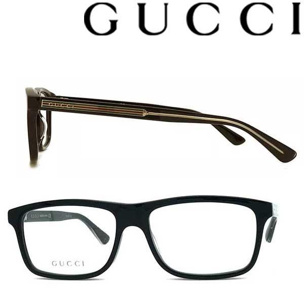 GUCCI GG ブラックフレーム メガネ GUCCI 【在庫処分特価】GUCCI グッチ ブラック メガネフレーム