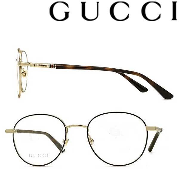 GUCCI グッチ ブラック×ゴールド メガネフレーム ブランド 眼鏡 GUC-GG-0392O-002