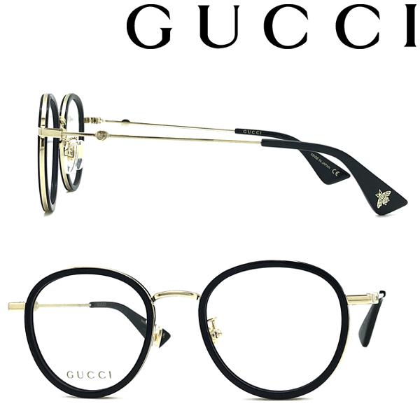 GUCCI（グッチ） メガネフレーム ブランド ブラック×ゴールド 眼鏡 GUC