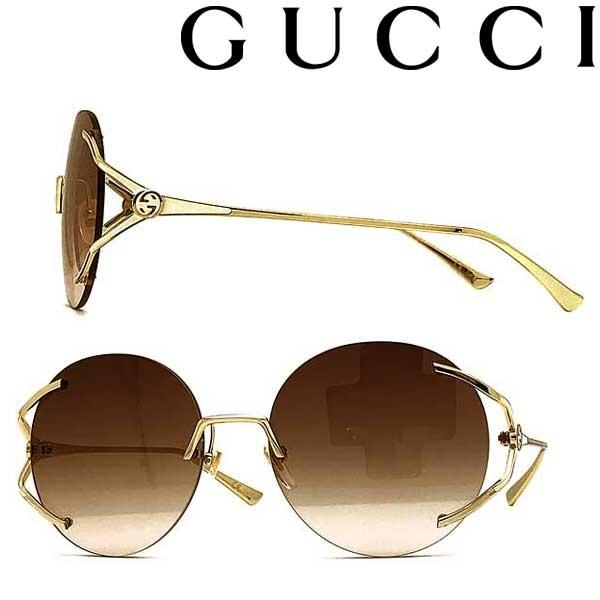 GUCCI グッチ グラデーションブラウン 縁無し サングラス ブランド 2pt 