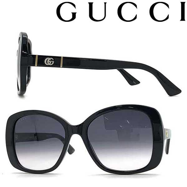 Gucci ブラック サングラス ロゴ付き グッチ GUCCI GUCCI サングラス GG0022S スクエア型 GGロゴ