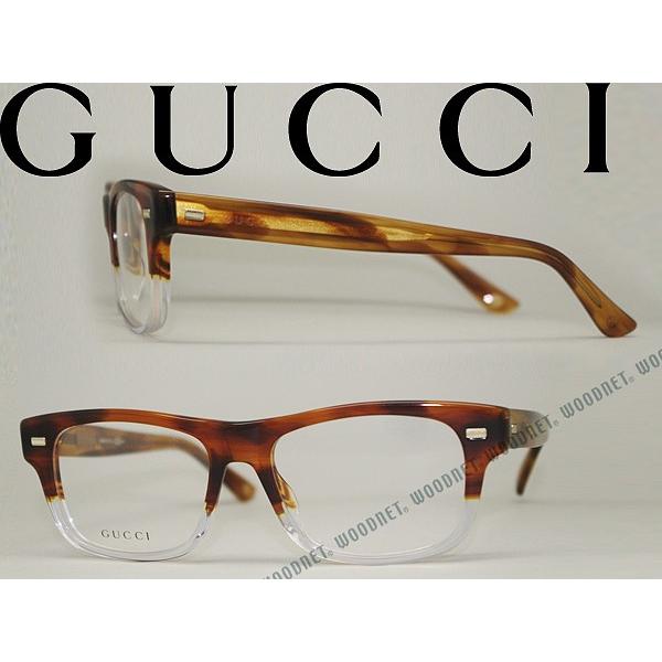 GUCCI（グッチ） メガネフレーム ブランド 鼈甲柄ブラウン 1080-EID