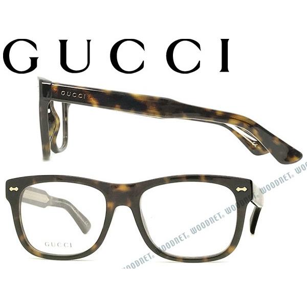 GUCCI/グッチ メガネ マットグレー/ラバーテンプル/べっ甲風柄 GUCCI グッチ メガネフレーム ブランド 1135-KCL 鼈甲柄ブラウン