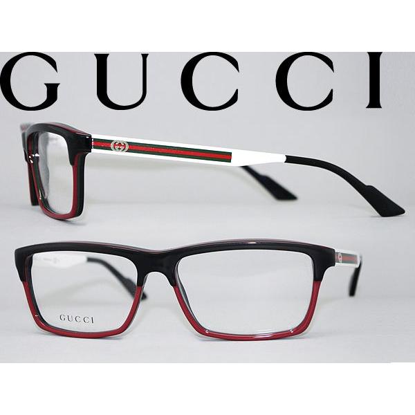 GUCCI グッチ メガネフレーム ブランド 3517-WWC ブラック×ホワイト