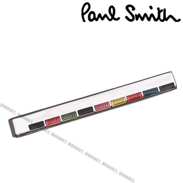 【新品未使用】Paul Smith ポールスミス ネクタイピン マルチストライプ Paul Smith（ポール・スミス） ネクタイピン シルバー×マルチ