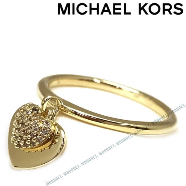 Michael Kors 上品 ラインストーン Love Heart rose gold リング Michael Kors MKC1121AN791 14ct Rose Gold Plated Pavé Heart