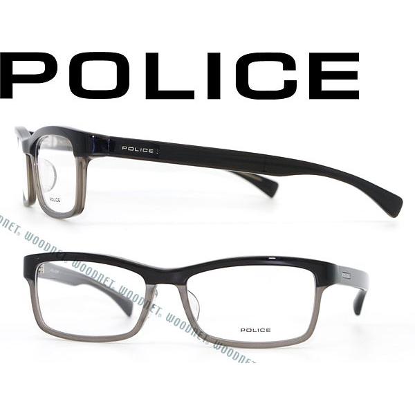メガネ・老眼鏡 POLICE V1905J 2BJ POLICE ポリス メガネフレーム ブランド V1905J-02BJ ブラック×クリア