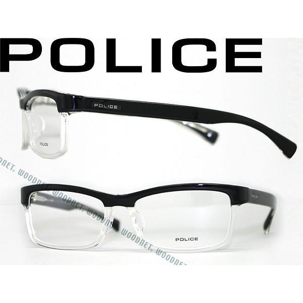 メガネ・老眼鏡 POLICE V1905J 2BJ POLICE ポリス メガネフレーム ブランド V1905J-03KJ ブラック×クリア