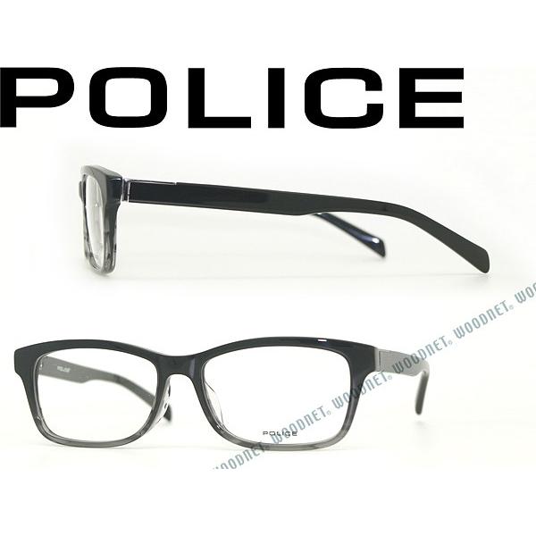 POLICE ポリス メガネフレーム ブランド VPL239J-03GL ブラック×クリア