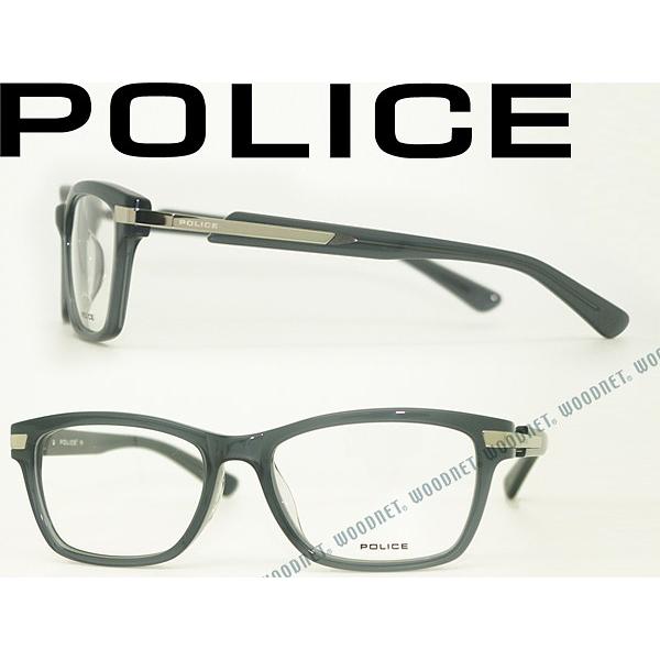 POLICE（ポリス） メガネフレーム ブランド クリアグレー VPL489J-03GP