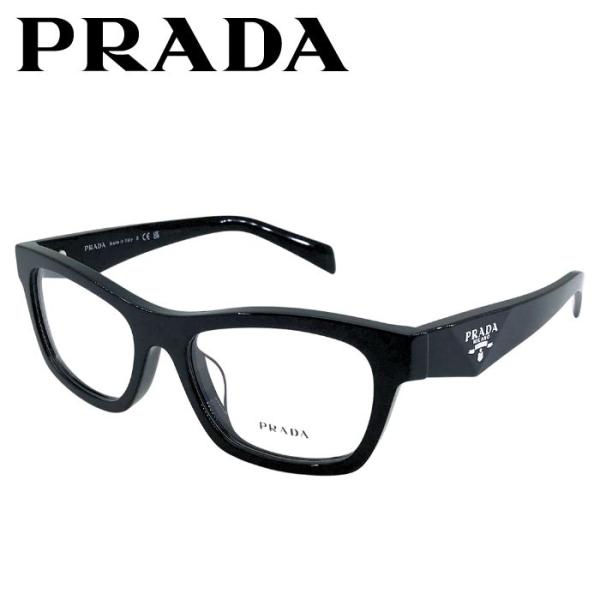 PRADAプラダ バロック 度付きメガネ 眼鏡フレーム ブラック PRADA（プラダ） メガネフレーム 眼鏡 めがね ブラック 黒 prb01vf