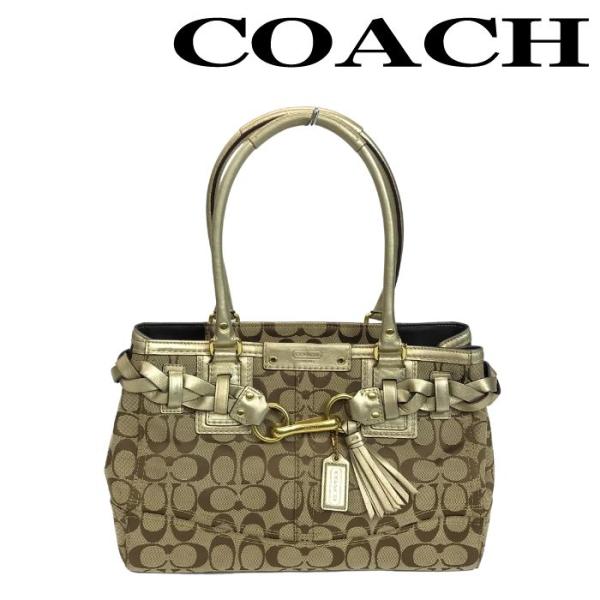 COACH（コーチ） 【中古】COACH トートバッグ【ほぼ新品】ベージュ
