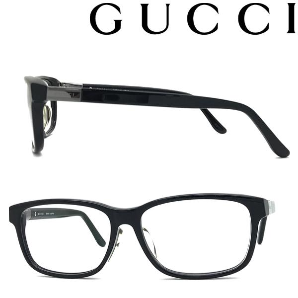 GUCCI 【中古】【ほぼ新品】 メガネフレーム ブランド グッチ ブラック  