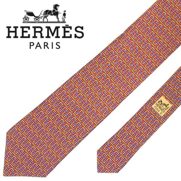 HERMES ネクタイ 完全未使用 エルメス Hermes HERMES ネクタイ TIE 7cm フランス製 シルク