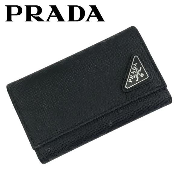 PRADA（プラダ） 【中古】PRADA キーケース 6連【非常に良い】ブラック