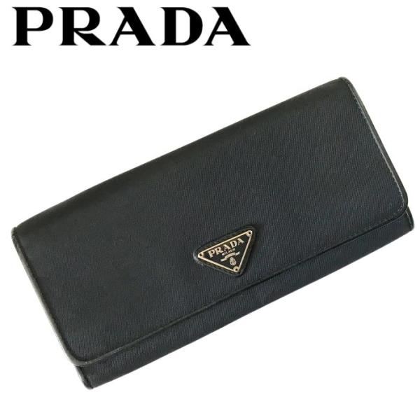 PRADA ブラック ナイロン 長財布　　　　美品　値段交渉　コメント下さい PRADA(プラダ) / 長財布/ナイロン/BLK/メンズ// | 中古品の販売