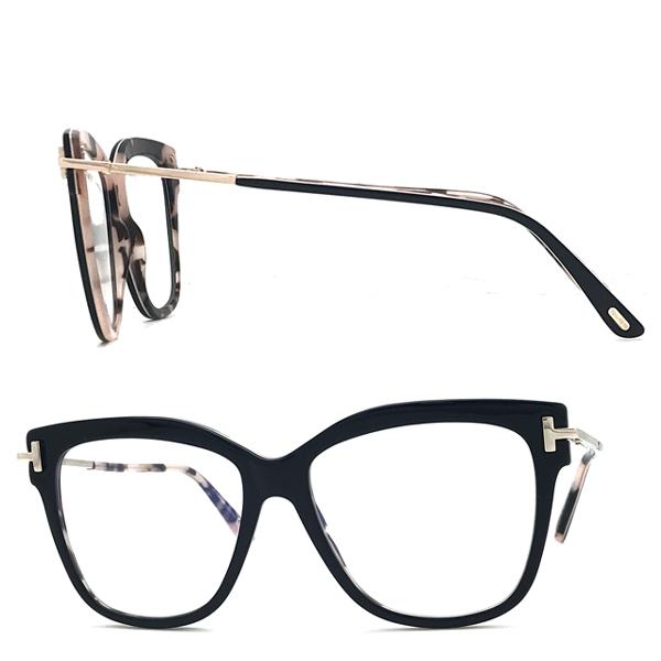 TOM FORD（トムフォード） メガネフレーム ブラック×マーブルベージュ