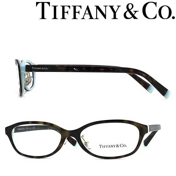 Tiffany ＆ Co. ティファニー ダークマーブルブラウン×スカイブルー メガネフレーム ブランド TF2182D-8134