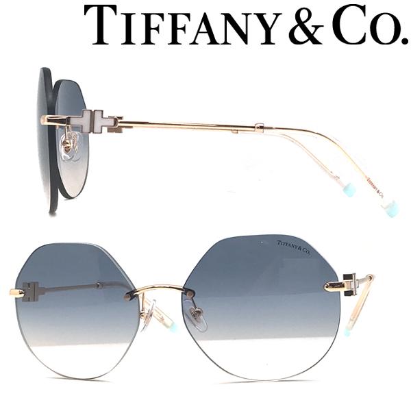 Tiffany & Co. ティファニー サングラス ブランド グラデーションブルー 縁無し TF3077-616016