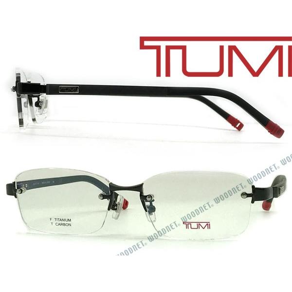 TUMI（トゥミ） ブラック 縁無しメガネフレーム ブランド 10-0051-01