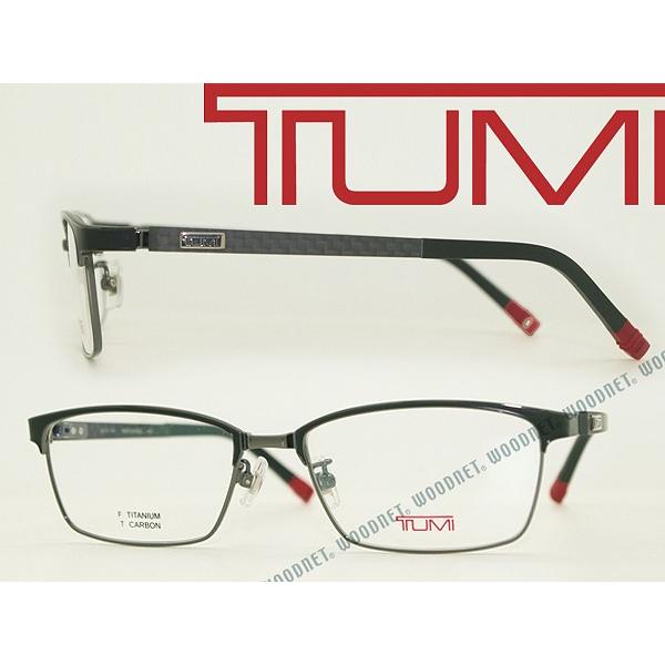 TUMI（トゥミ） メガネフレーム ブランド ガンメタルブラック×ブラック