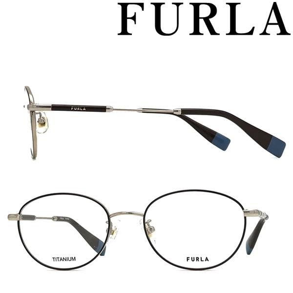 FURLA（フルラ） メガネフレーム ブランド ダークブラウン 眼鏡 VFU