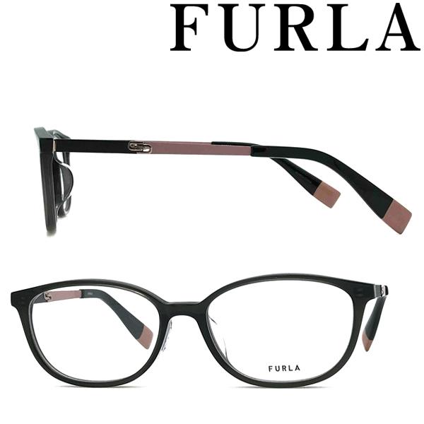 FURLA（フルラ） メガネフレーム ブランド クリアブラック 眼鏡 VFU