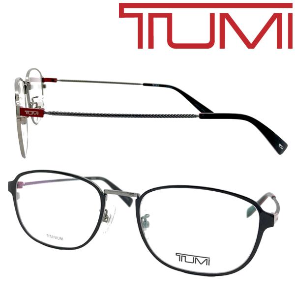 TUMI（トゥミ） メガネフレーム ブランド ブラック×ガンメタルシルバー