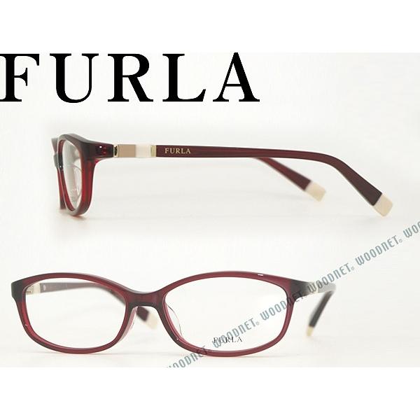 フルラ　メガネフレーム　レッド　新品　ケース付き　レディース　メガネ FURLA - フルラ メガネフレーム レッド 新品 ケース付き レディース