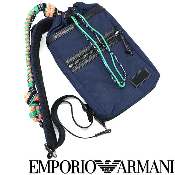 EMPORIO ARMANI エンポリオアルマーニ ボディバッグ ショルダー ネイビー×ブラック Y4O374-Y144J-85036
