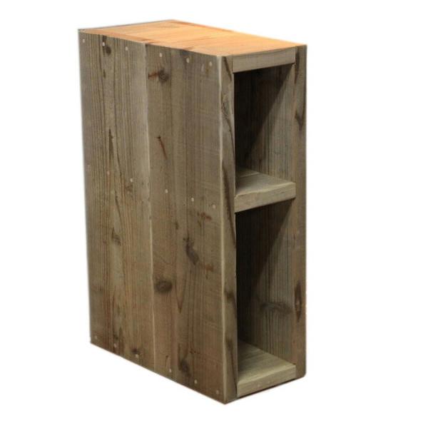 【素材・生産】OLD ASHIBA（足場板古材）※実際に建築現場で使用された無垢の杉足場板です。本社広島県廿日市市の工場で一つ一つ手作業で選別→水洗い→天日乾燥→研磨→製作→出荷を行っています。【組み立て】組み立て不要の完成品