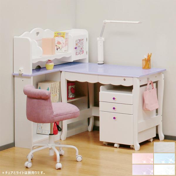 姫系のフェミニンデザインが可愛らしい3D学習デスク ユニットスタイル・セパレートスタイル・カウンタースタイル・コンパクトスタイル、用途に合わせて使い分けができます■只今、入荷待ちです。パープル：次回3月末頃入荷予定ブルー：次回：3月下旬頃入...