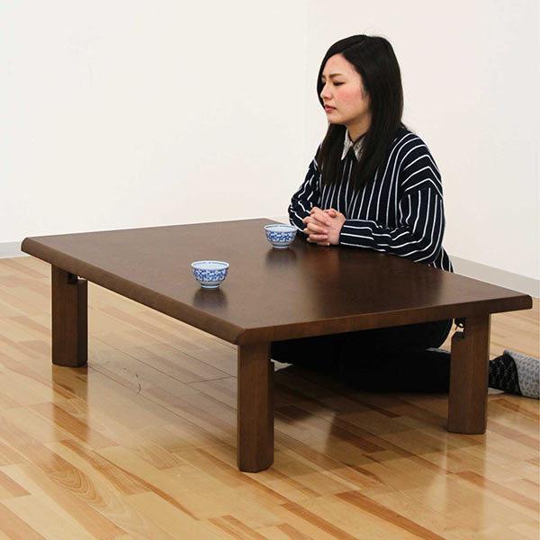 座卓 ローテーブル シンプル 幅120cm 長方形 折れ脚タイプ 折りたたみ