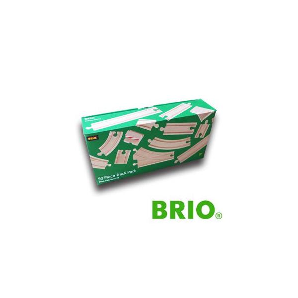 BRIO BRIOレールパーツ 50ピース追加レールセット : 木の
