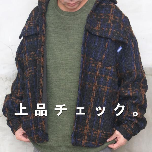 チェック柄ビッグジャケット メンズ チェック柄ジャケット