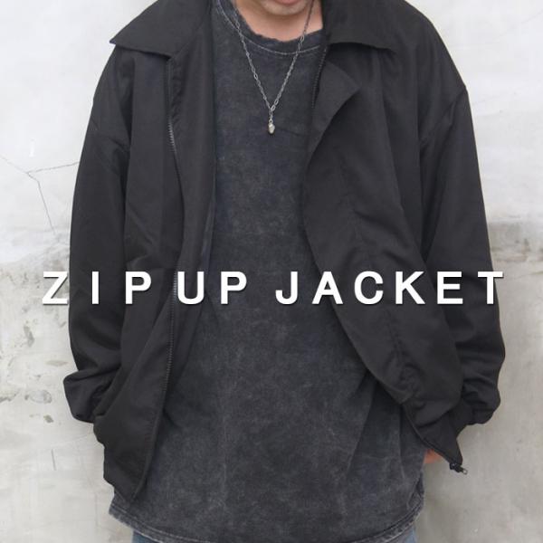 ジップアップビッグジャケット メンズ ジップアップジャケット