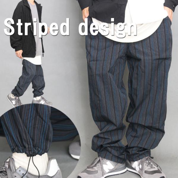 マルチストライプ柄パンツ メンズ [M便 1/1] ストライプ柄 パンツ