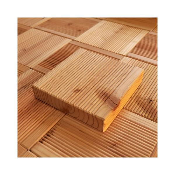 国産杉材使用 ウッドタイル12枚セット(150mmタイプ)