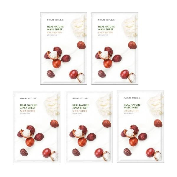 Nature Republic ネイチャーリパブリック リアルネイチャー マスクシート シアバター 5枚 Real Nature Mask Sheet Shea Butter 5 Sheets Nrkr Wooleys Mart 通販 Yahoo ショッピング