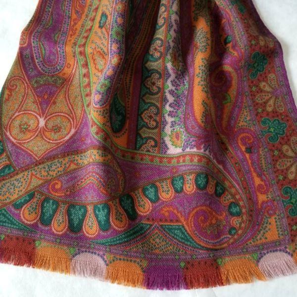 Etro エトロ ストール スカーフ 4522 オレンジ グリーン ピンク ウール シルク イタリア製 お洒落 エレガント 上品 ペイズリー アウトレット レディース Buyee Buyee 日本の通販商品 オークションの代理入札 代理購入