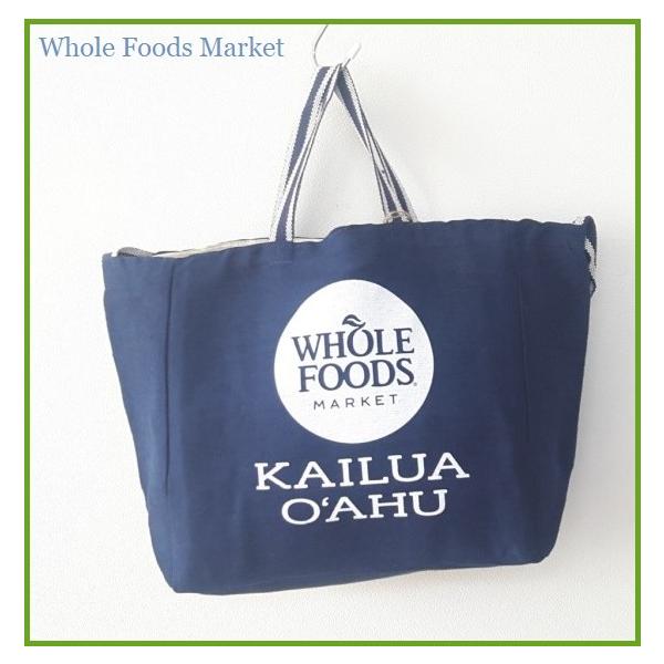 Whole Foods Market ホールフーズマーケット ２way トートバッグ エコバッグ オーガニックバッグ ショッピングバッグ ネイビー Juco Tote カイルア Kailua Buyee Buyee บร การต วกลางจากญ ป น ซ อจากประเทศญ ป น