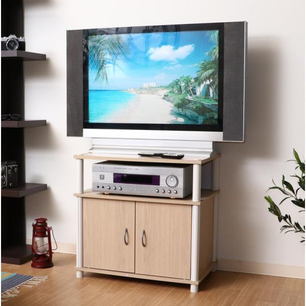 ローボード　テレビ台　幅約60㎝　テレビボード　小型　オープンラック　ミニラック　収納棚　ホワイト　シンプルデザイン　646ZS 弘益 テレビ台 幅60cm 2段 ローボード ヴィンテージ調 シンプル