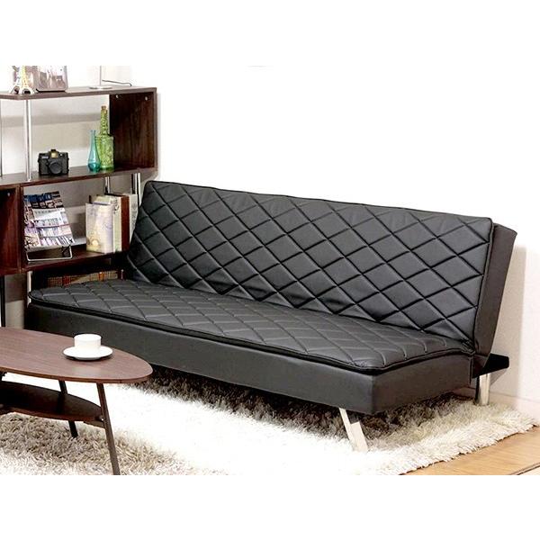 高級素材使用ブランド ソファーベット 革 ブラック シングルソファ Labelians Fr